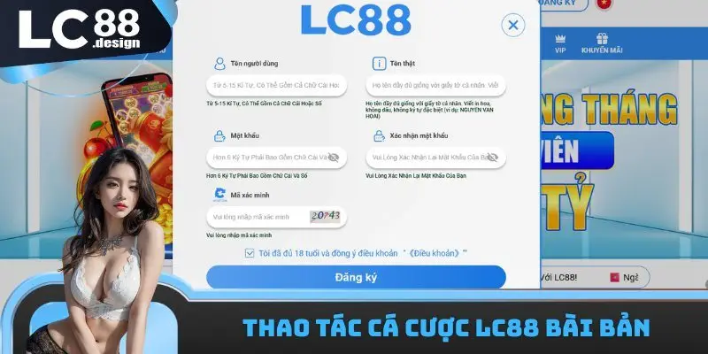 Thao tác cá cược LC88 bài bản